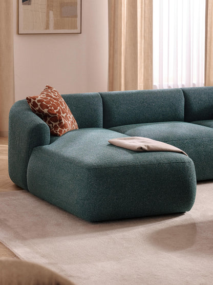 Sovranth Chaise Corner Module in Bouclé