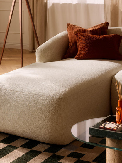 Sovranth Chaise Corner Module in Bouclé