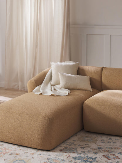Sovranth Chaise Corner Module in Bouclé