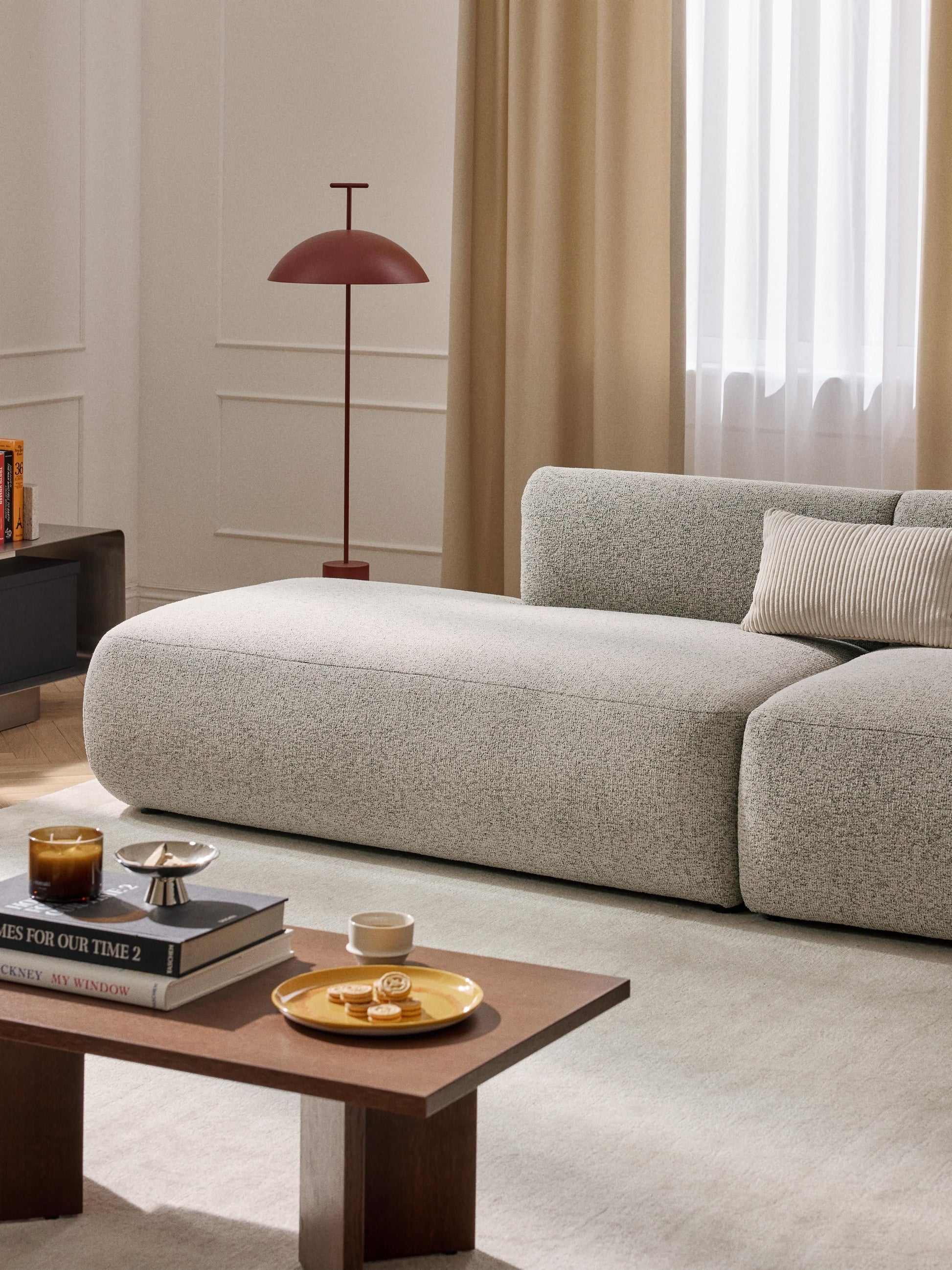 Sovranth Chaise Module in Bouclé