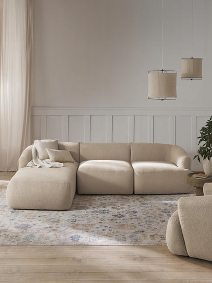 Sovranth Modular Corner Sofa in Bouclé (3-Seater)