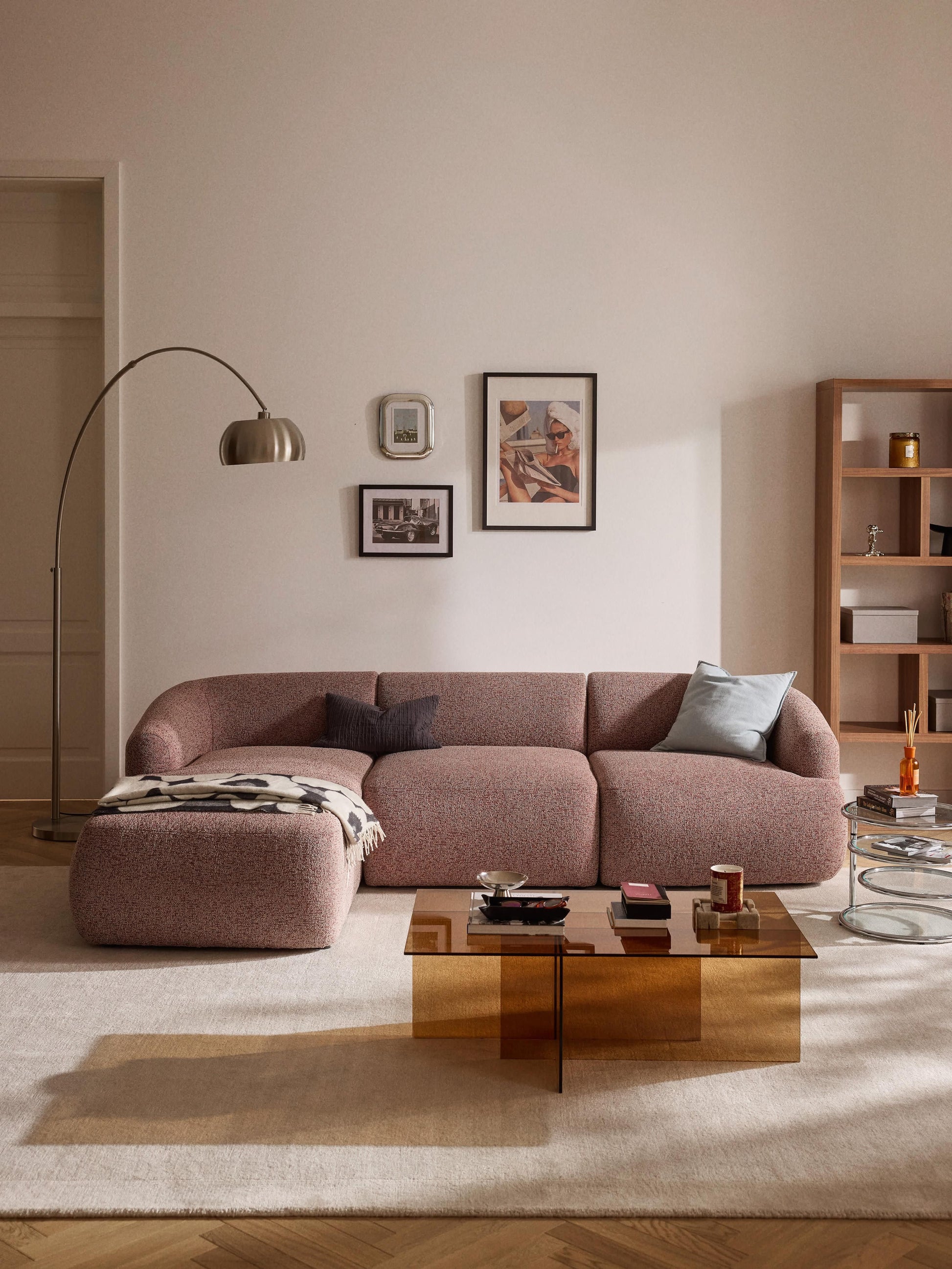 Sovranth Modular Corner Sofa in Bouclé (3-Seater)