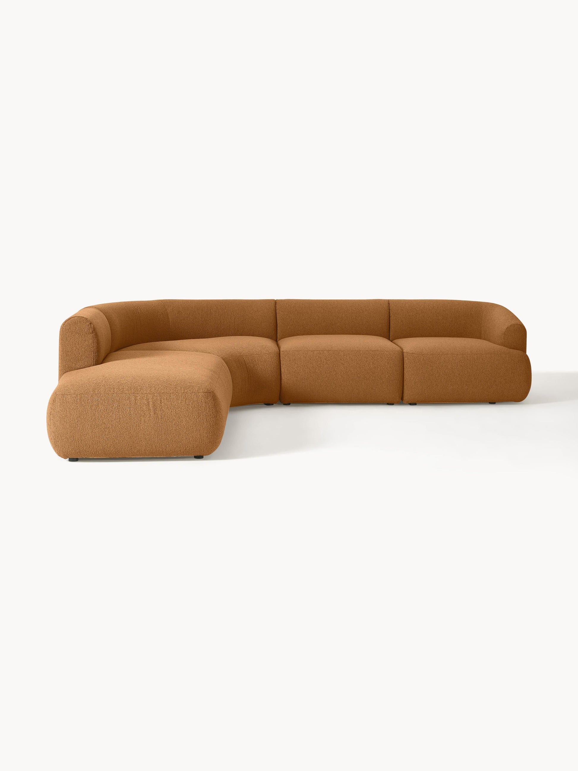 Sovranth Modular Corner Sofa in Bouclé, 4-Seater