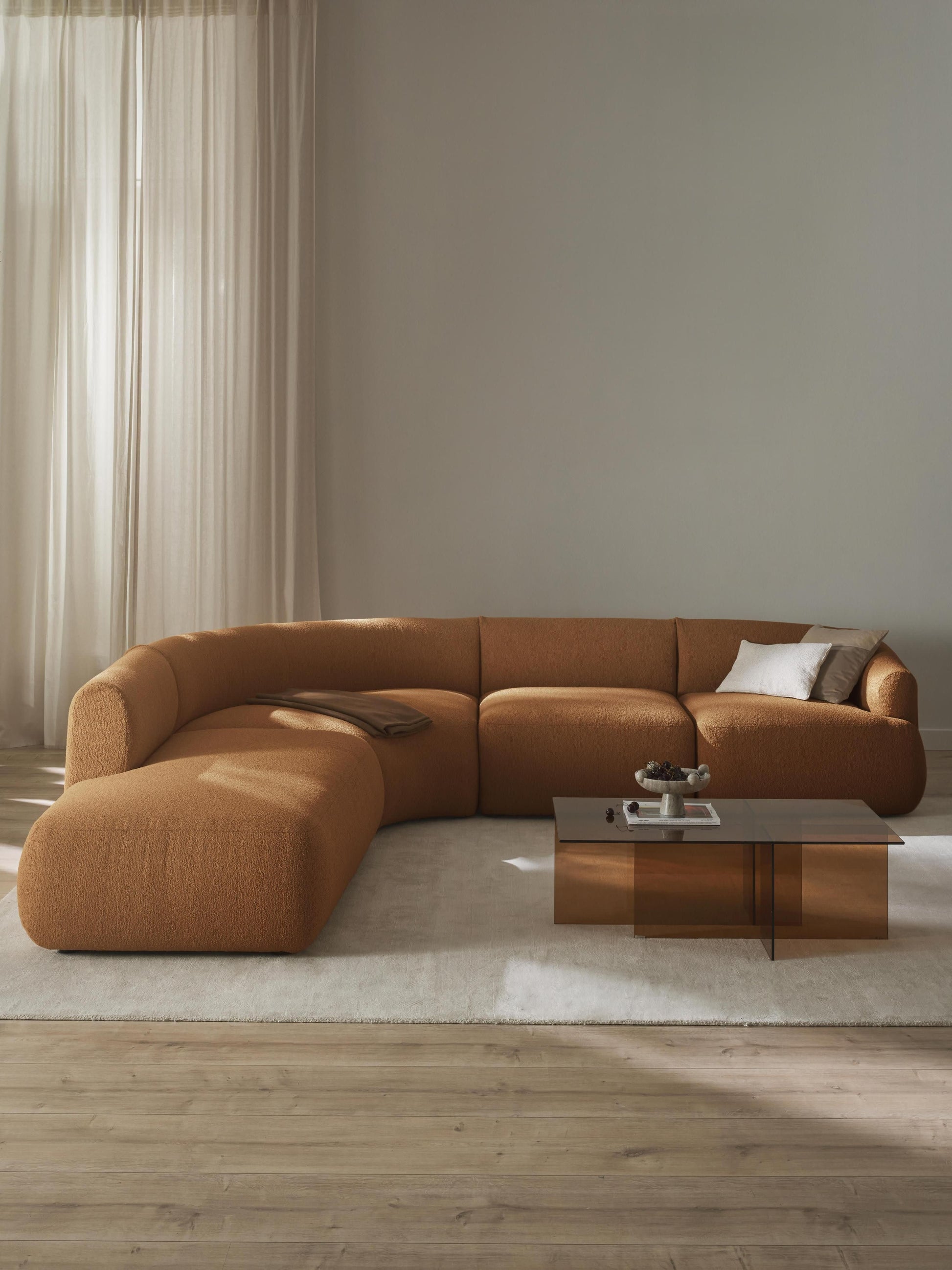 Sovranth Modular Corner Sofa in Bouclé, 4-Seater