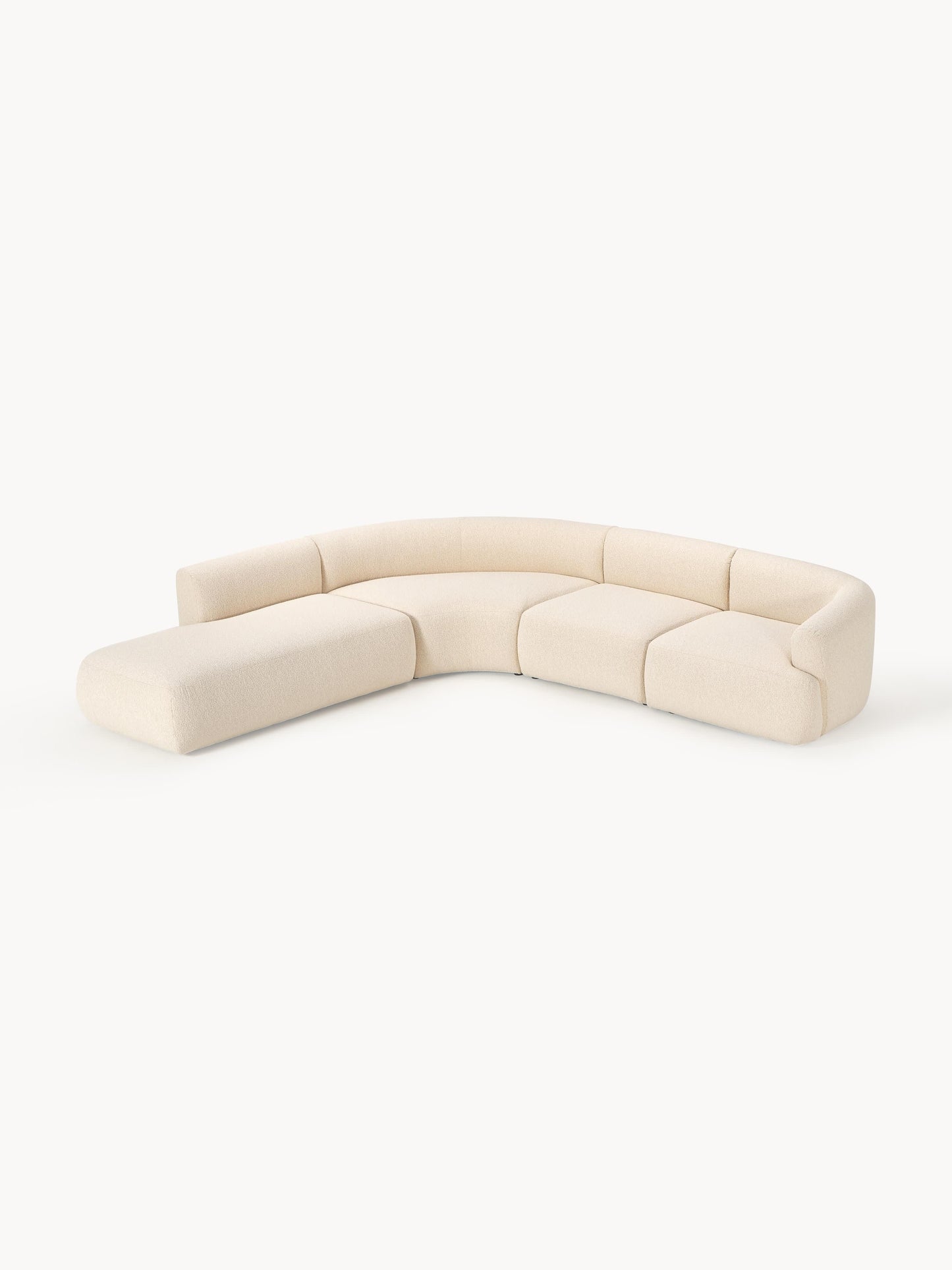 Sovranth Modular Corner Sofa in Bouclé, 4-Seater