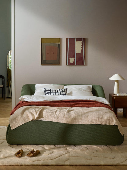 Sovranth Upholstered Bed in Bouclé