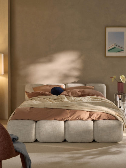 Taybris Bouclé Upholstered Bed
