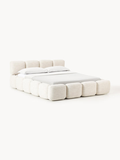 Taybris Bouclé Upholstered Bed with Storage