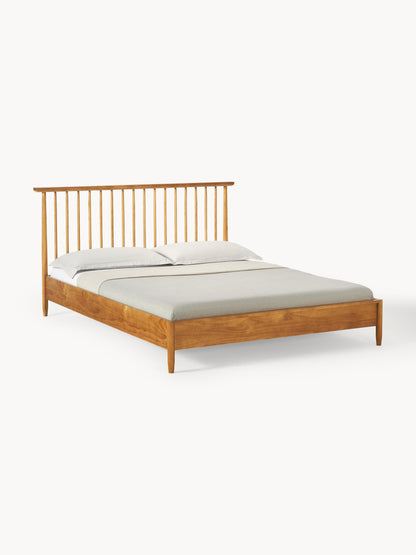 Windarel Wooden Bed with Pine Headboard