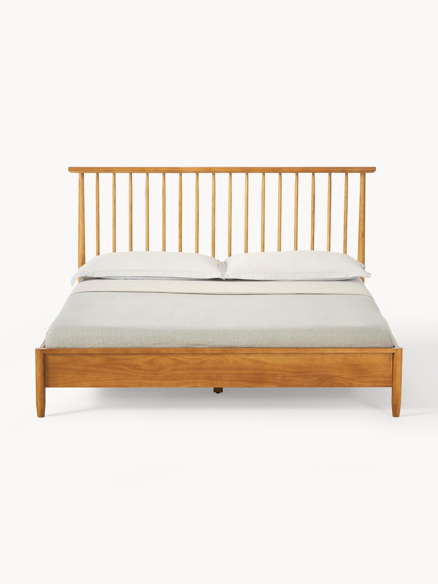 Windarel Wooden Bed with Pine Headboard