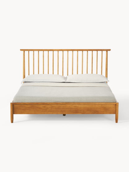 Windarel Wooden Bed with Pine Headboard