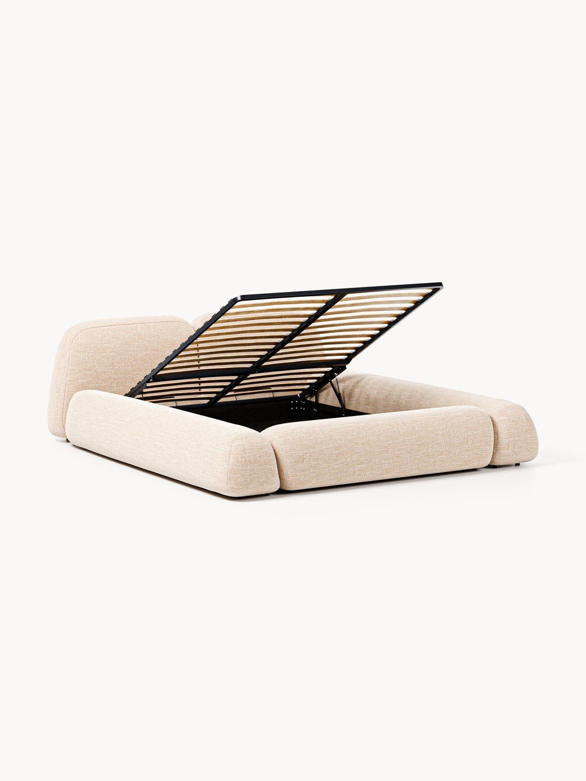 Wolgarth Bouclé Bed with Storage, Upholstered