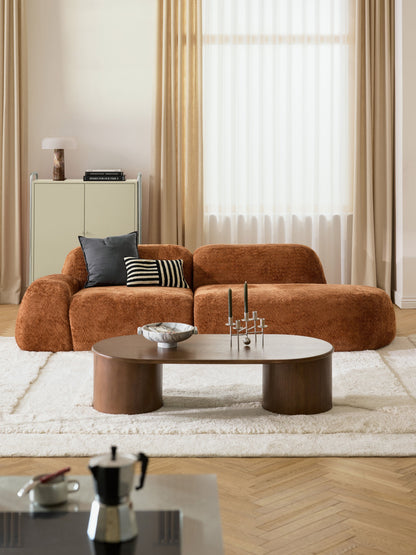 Wolgarth Chaise in Teddy Bouclé