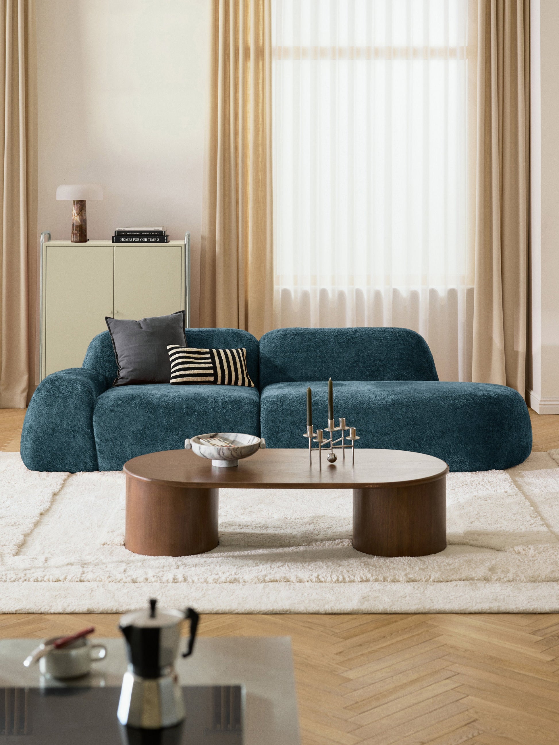 Wolgarth Chaise in Teddy Bouclé