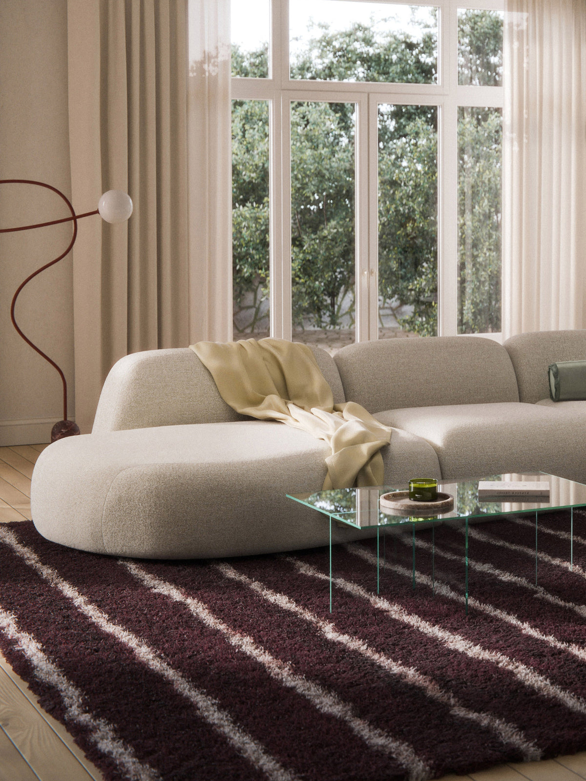 Wolgarth Chaise Module in Bouclé