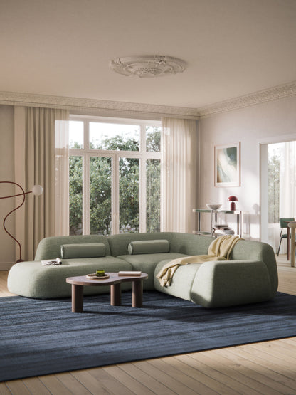 Wolgarth Modular Bouclé Corner Sofa (4-Seater) with Chaise Longue