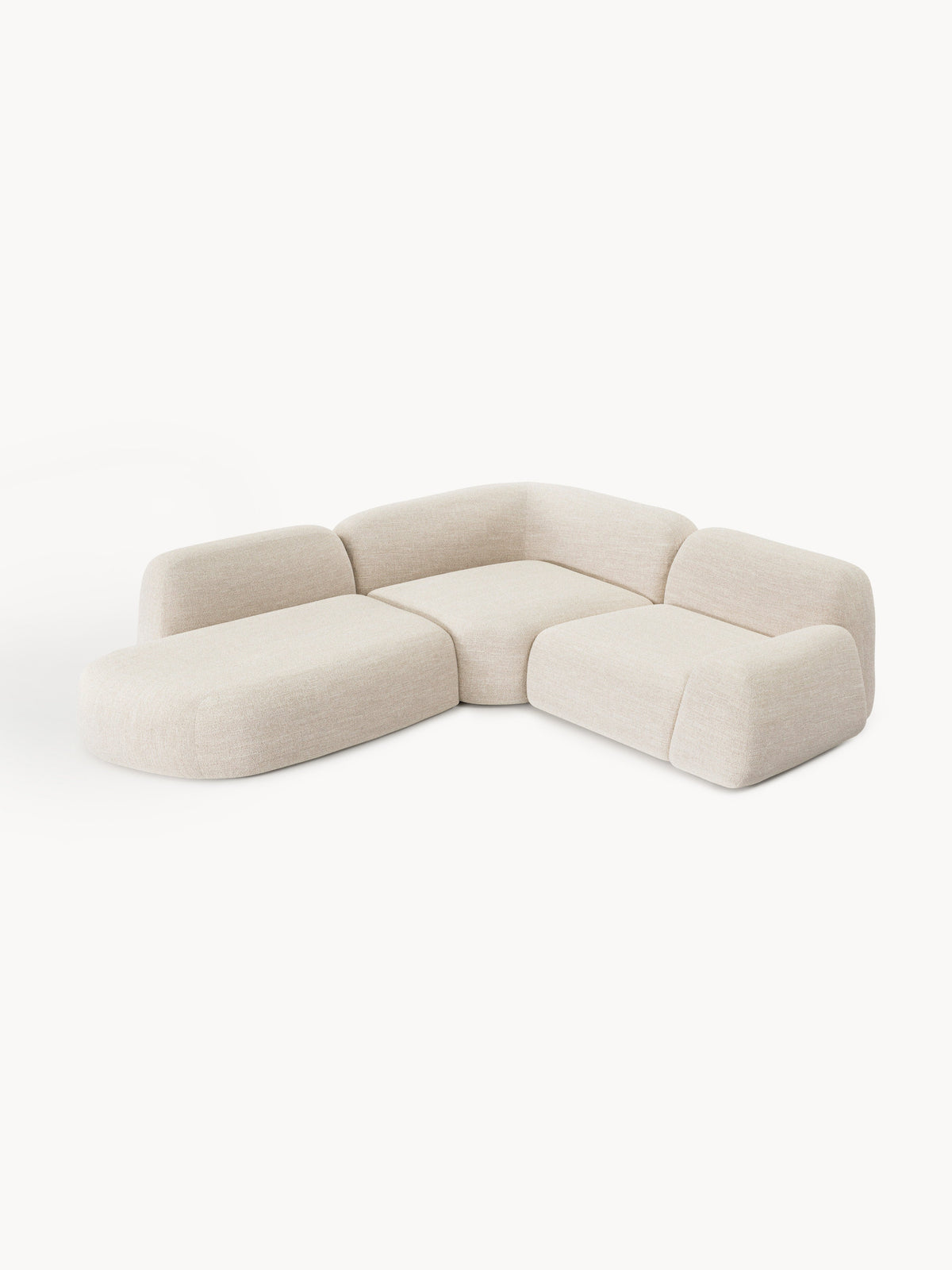 Wolgarth Modular Bouclé Corner Sofa (4-Seater) with Chaise Longue