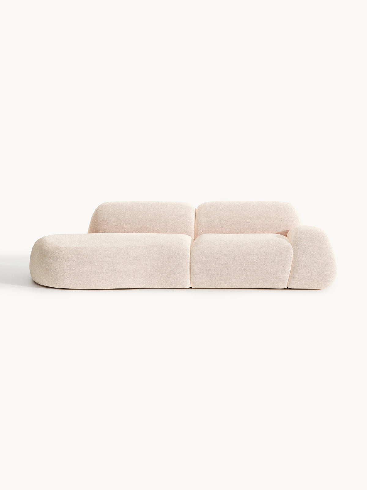 Wolgarth Modular Chaise in Bouclé, 3-Seater