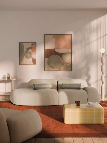 Wolgarth Modular Chaise in Bouclé, 3-Seater