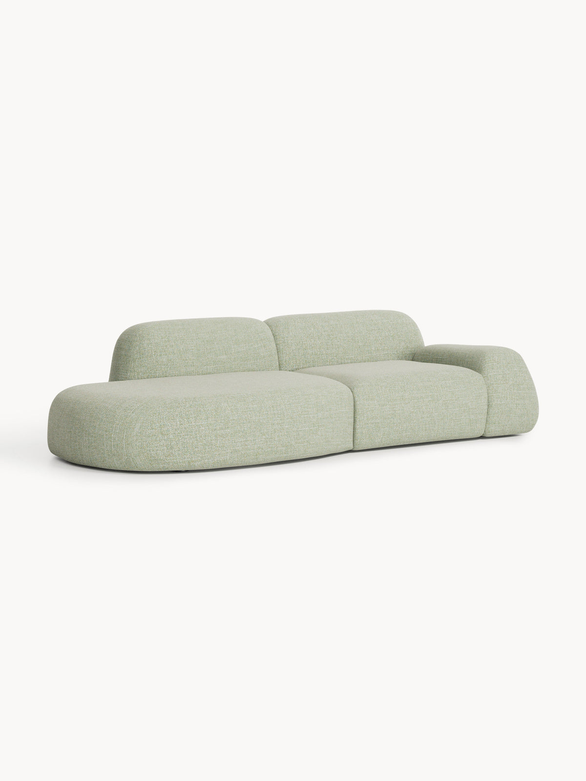 Wolgarth Modular Chaise in Bouclé, 3-Seater
