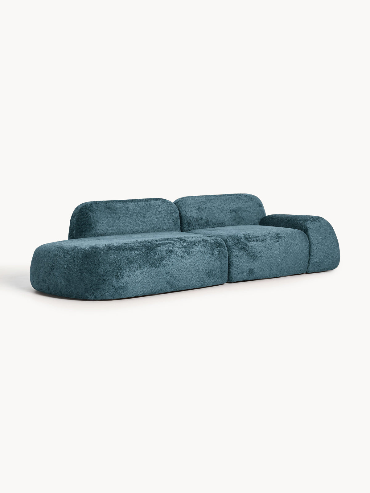 Wolgarth Modular Chaise in Teddy Bouclé (3-Seater)