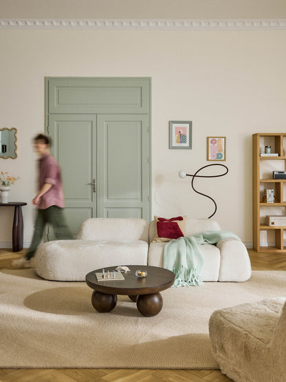 Wolgarth Modular Chaise in Teddy Bouclé (3-Seater)