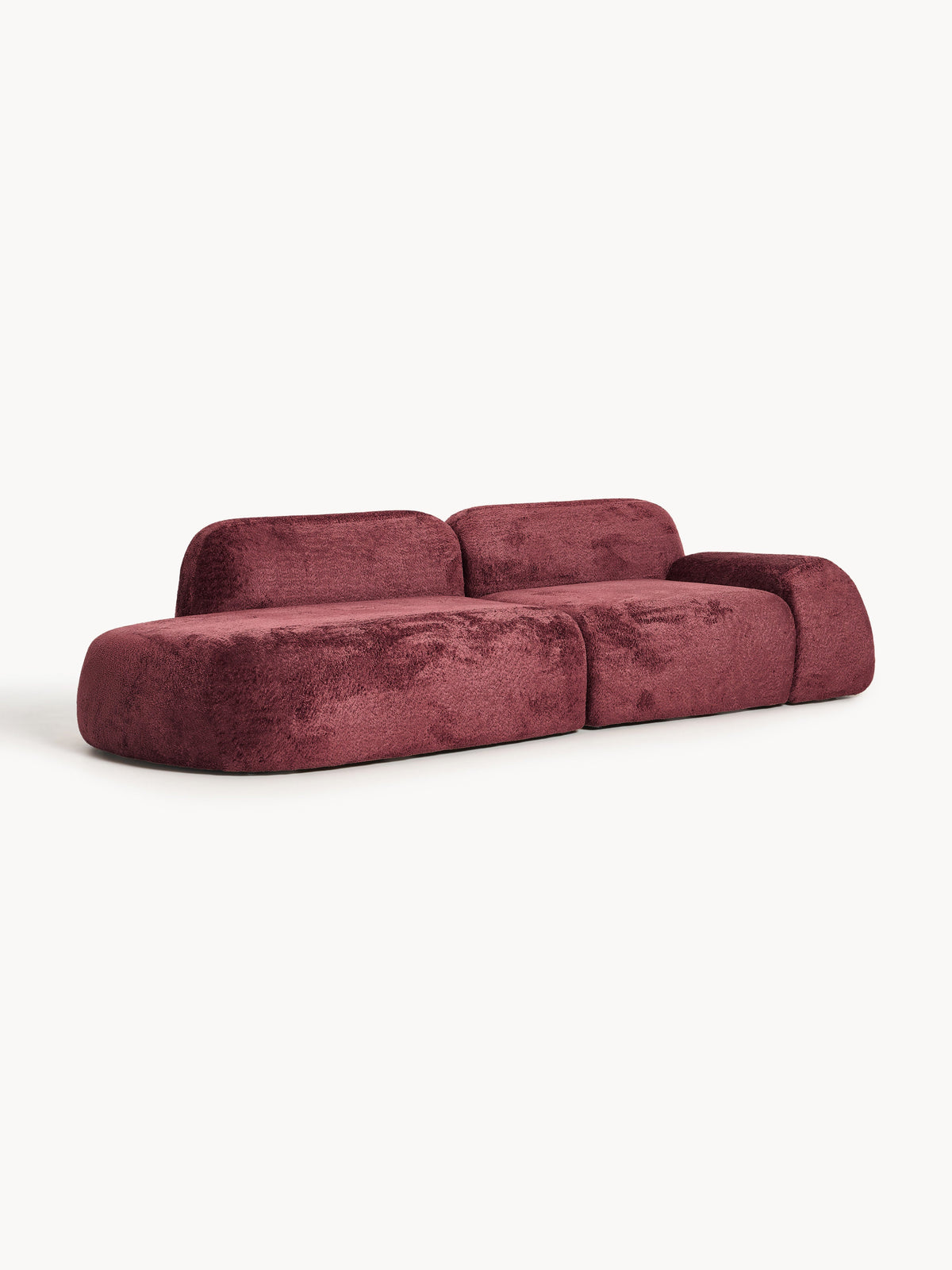 Wolgarth Modular Chaise in Teddy Bouclé (3-Seater)
