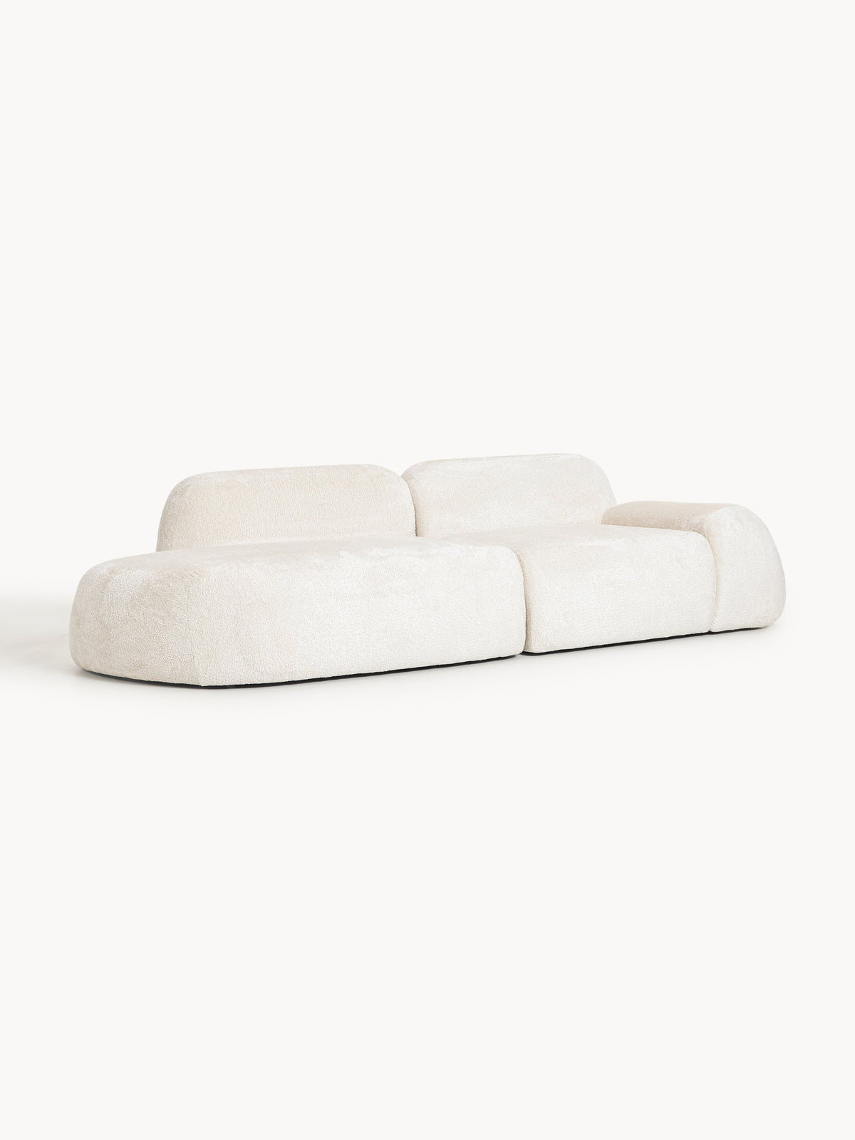 Wolgarth Modular Chaise in Teddy Bouclé (3-Seater)