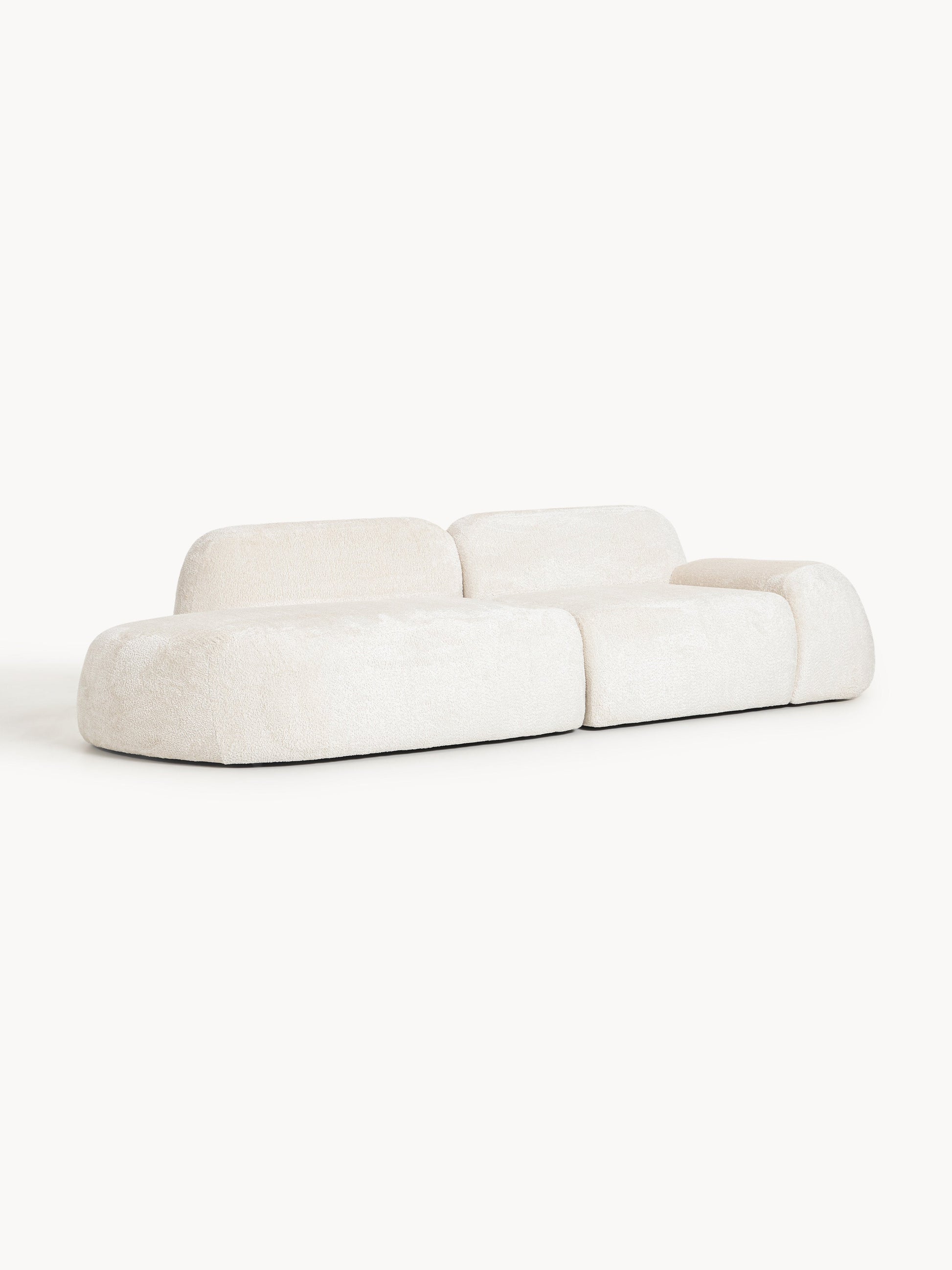 Wolgarth Modular Chaise in Teddy Bouclé (3-Seater)