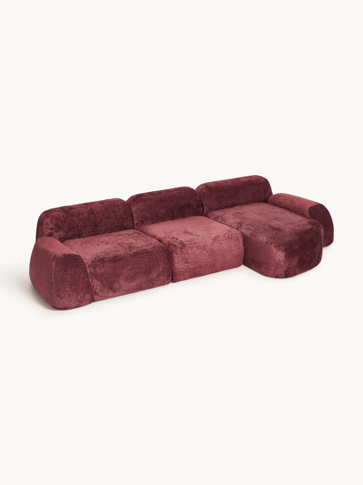 Wolgarth Modular Teddy Bouclé Corner Sofa (4-Seater)