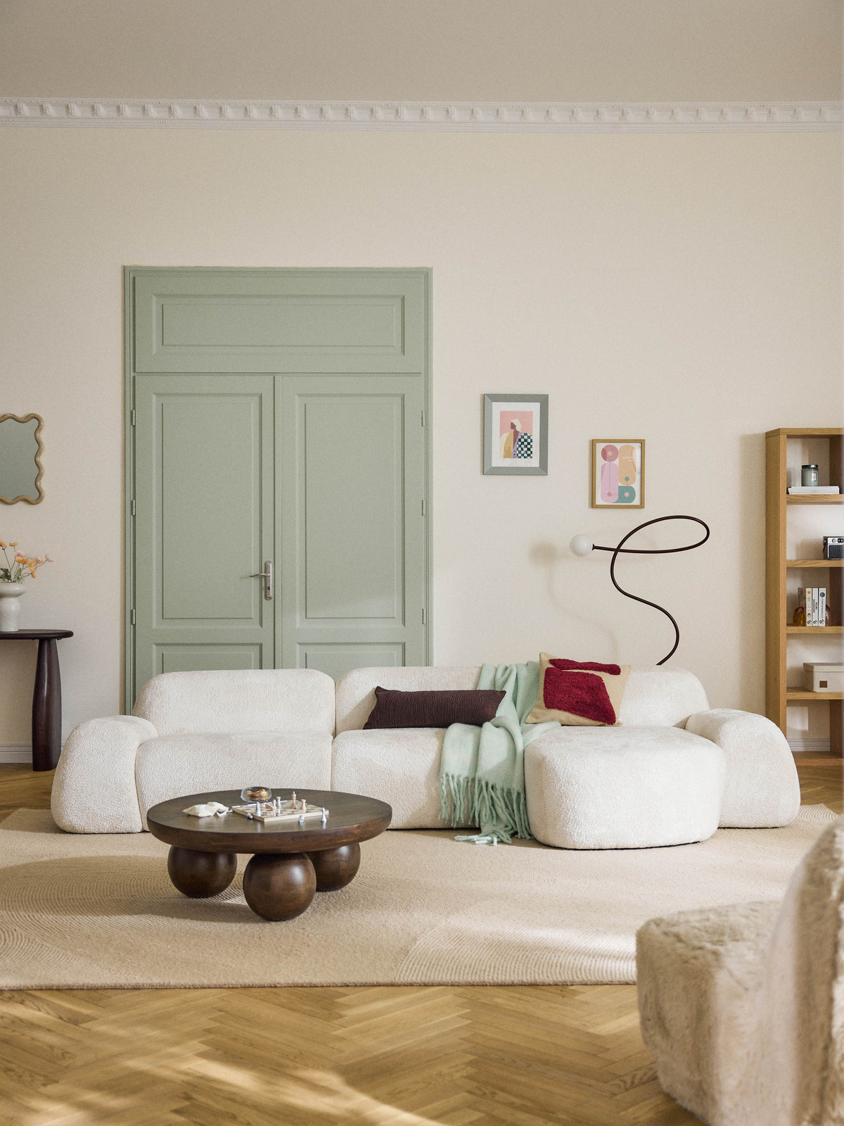 Wolgarth Modular Teddy Bouclé Corner Sofa (4-Seater)