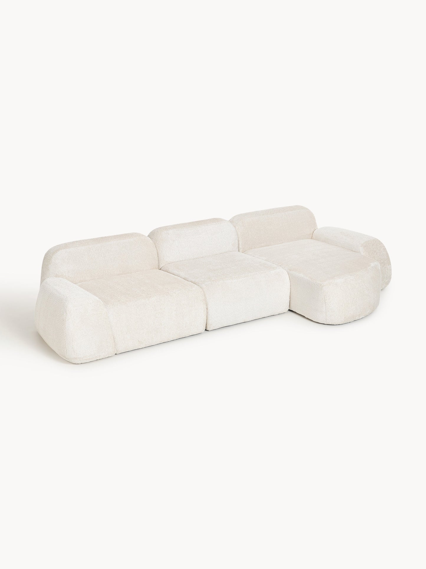 Wolgarth Modular Teddy Bouclé Corner Sofa (4-Seater)