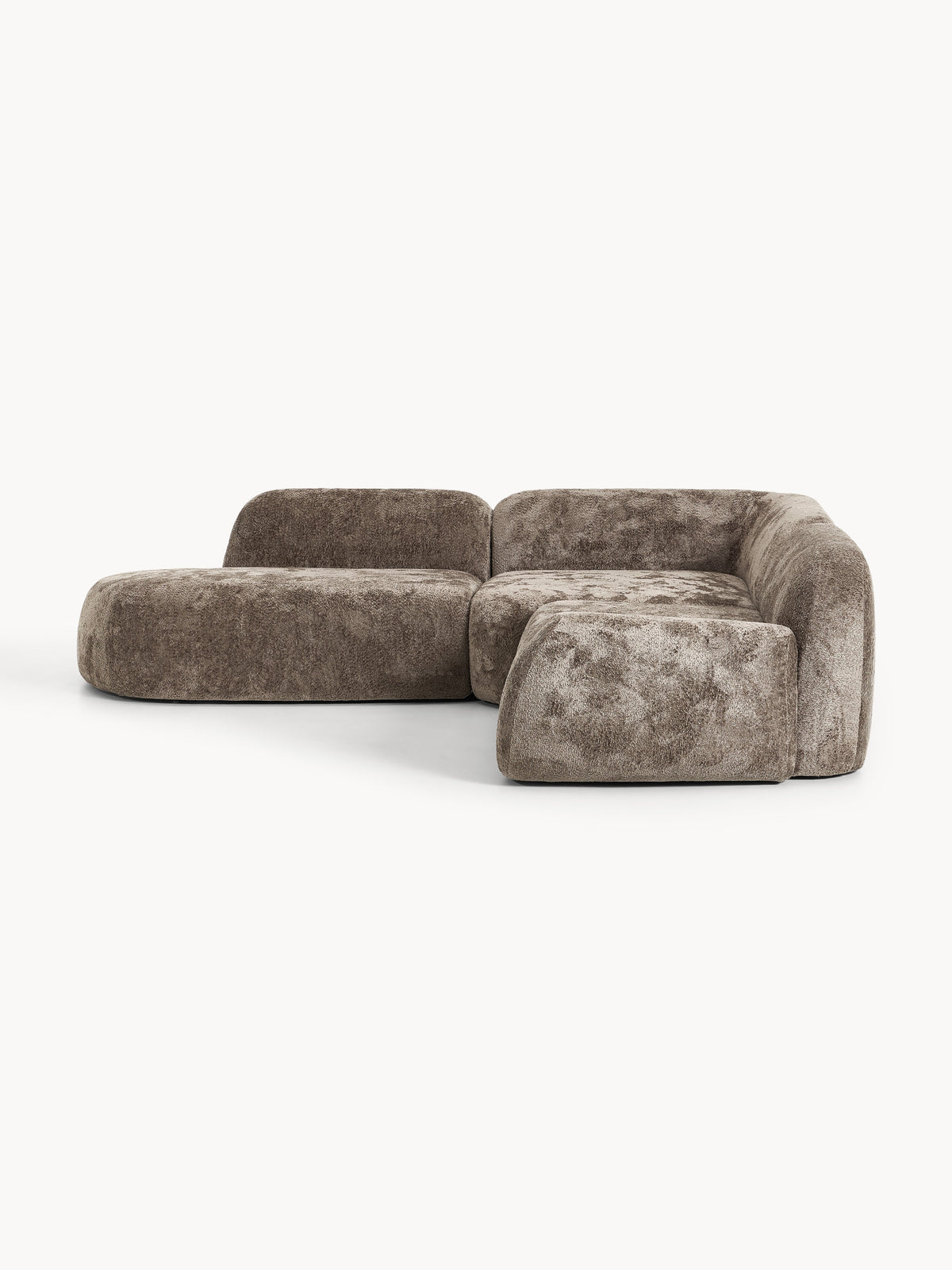 Wolgarth Modular Teddy Bouclé Corner Sofa (4-Seater) with Chaise Longue