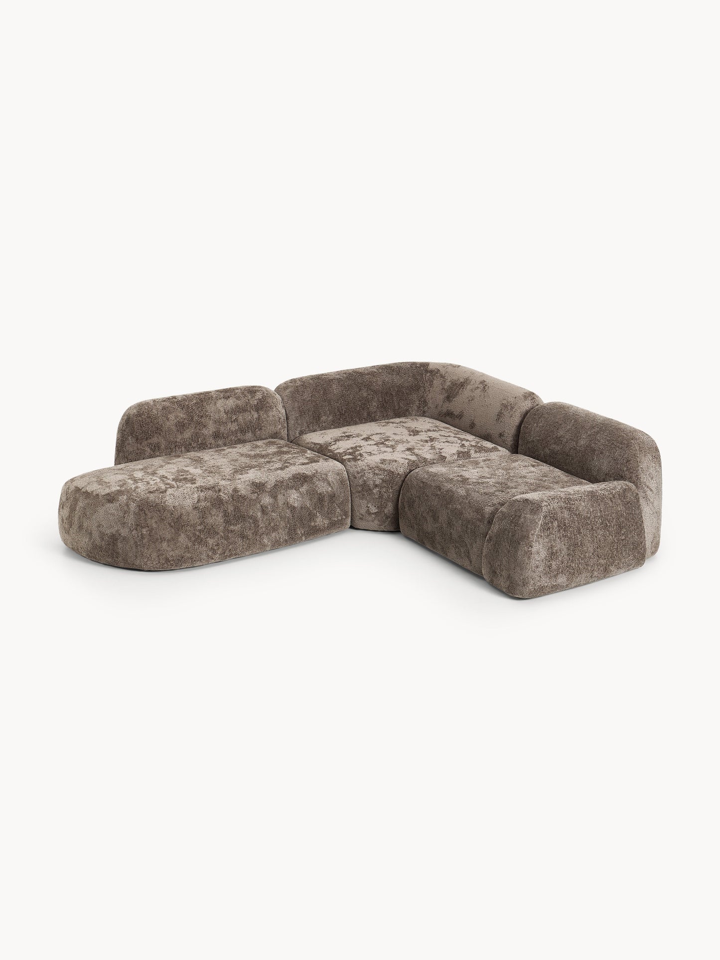 Wolgarth Modular Teddy Bouclé Corner Sofa (4-Seater) with Chaise Longue