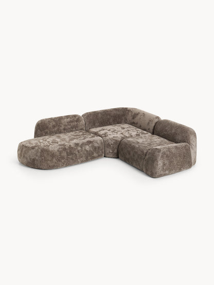 Wolgarth Modular Teddy Bouclé Corner Sofa (4-Seater) with Chaise Longue