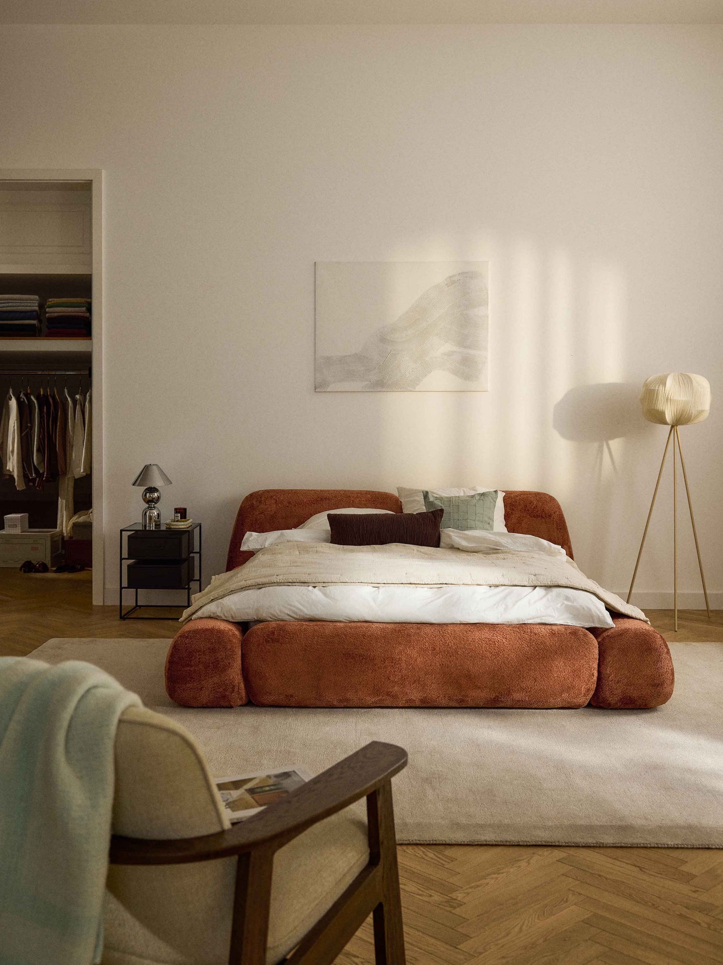 Wolgarth Teddy Bouclé Upholstered Bed