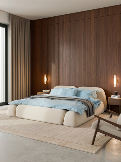 Wolgarth Upholstered Bed in Bouclé